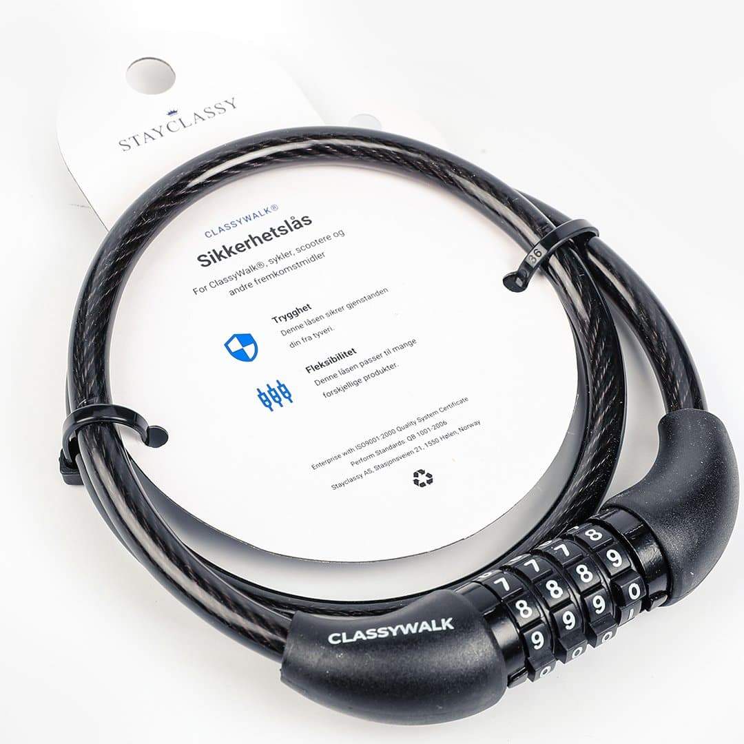 ClassyWalk® - wire kabel + spirallås (4394418536531)