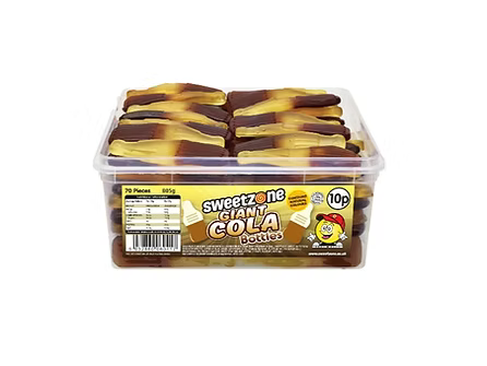 SWEETZONE COLA BOTTLES TUB (løsvekt) 805g