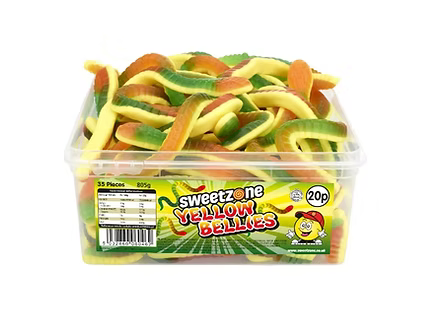 SWEETZONE YELLOW BELLIES TUB (løsvekt) 805g