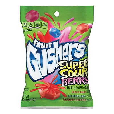 FRUIT GUSHERS SUPER SOUR BERRY 120g
