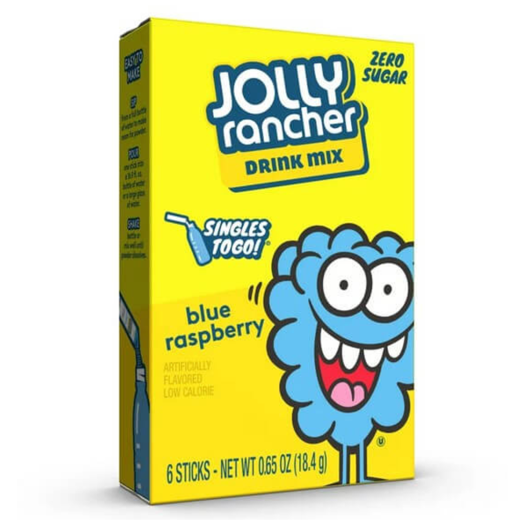 JOLLY RANCHER DRINK MIX BLUE RASPBERRY 6 STICKS 110g