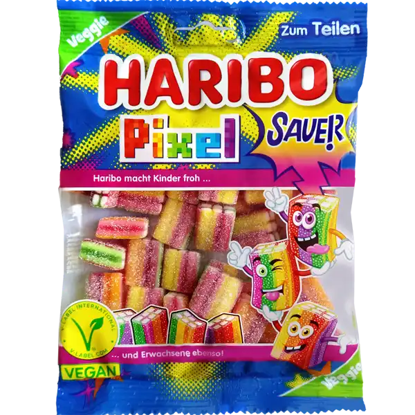 HARIBO VEGGIE RAINBOW PIXEL SOUR 160g