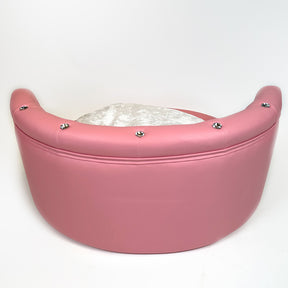 Seng med høy rygg - Rosa