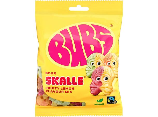 Bubs Sour Skalle Fruity Lemon Mix 90g