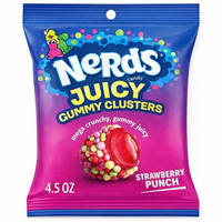 NERDS BERRY PUNCH RUSH GUMMY CLUSTERS LIMITED EDITION PEG BAG 142g
