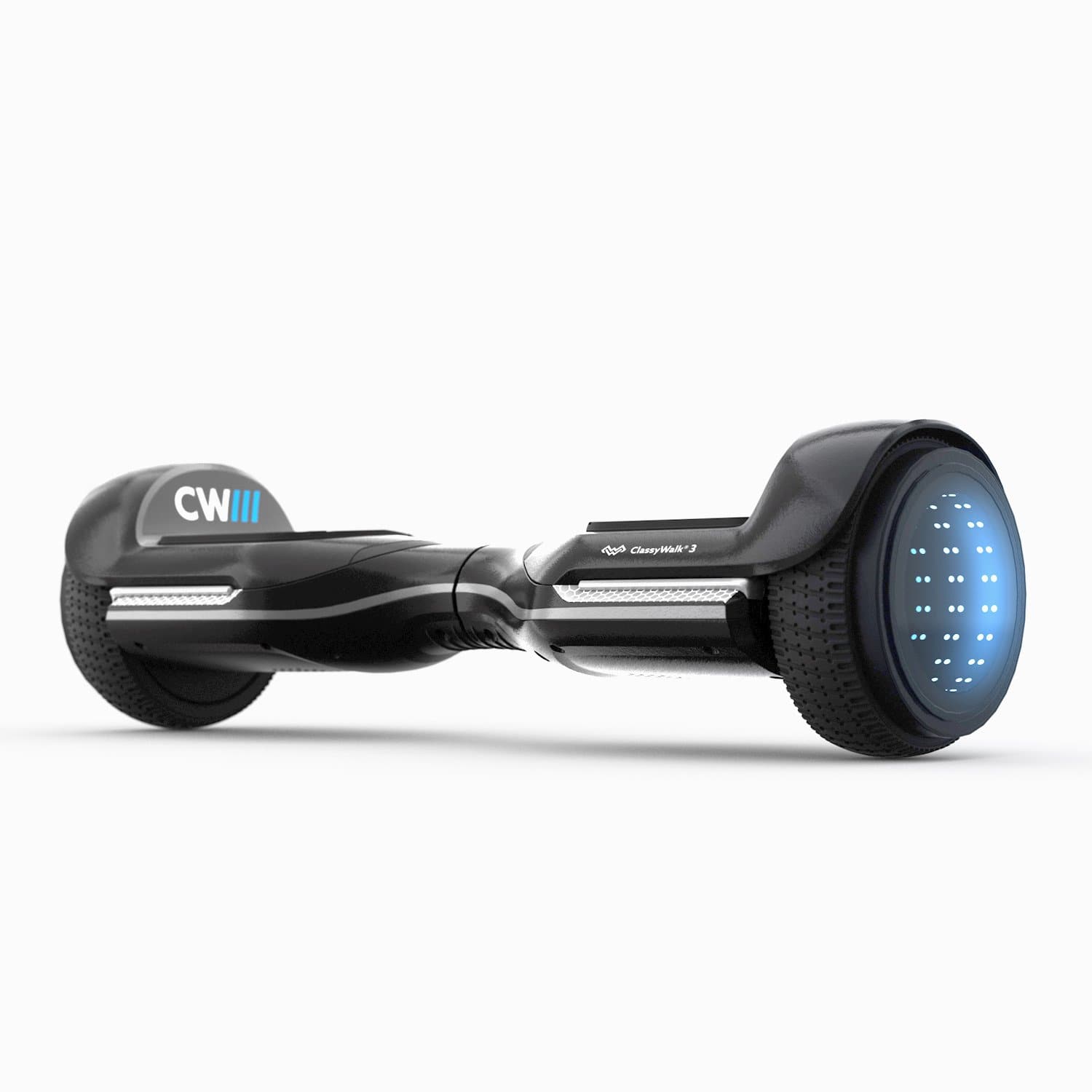 ClassyWalk® 3 LED Hoverboard - Svart/Sølv (3519476105299)