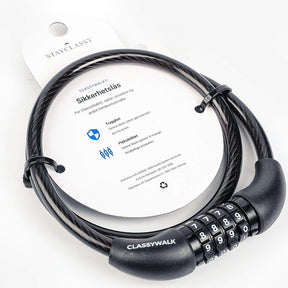 ClassyWalk® - wire kabel + spirallås (4394418536531)